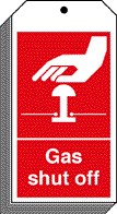 Gas shut off sign