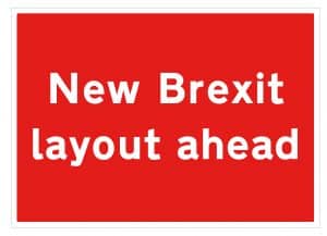 Brexit layout sign