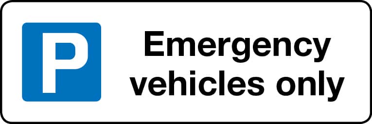 Emergency vehicles only