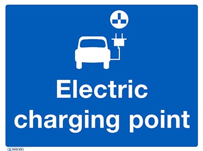 Electric vehicle charging point sign