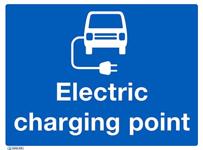 Electric vehicle charging point sign