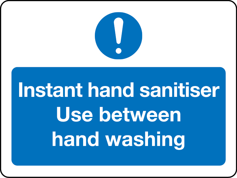 Instant hand sanitiser sign