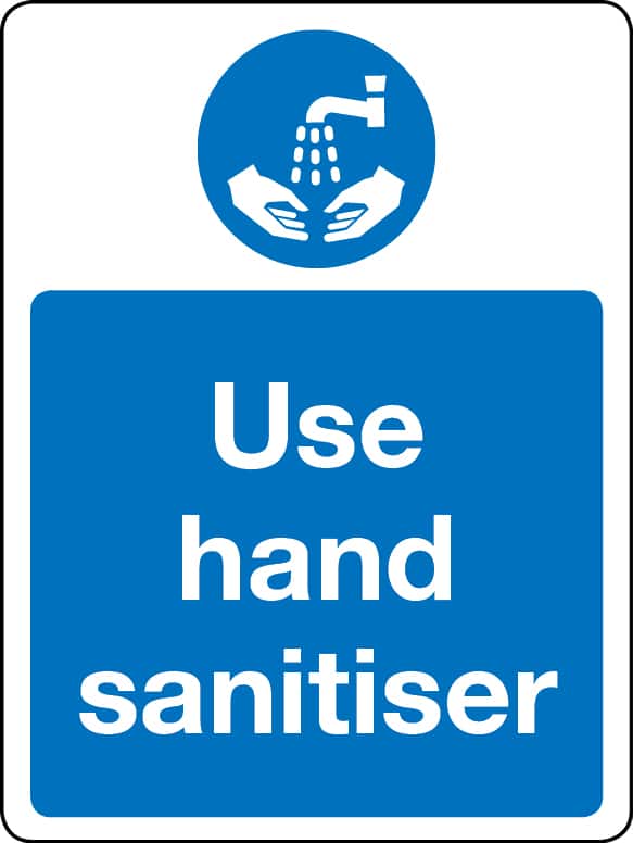 Use hand sanitiser sign