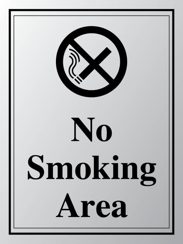 No smoking area sign