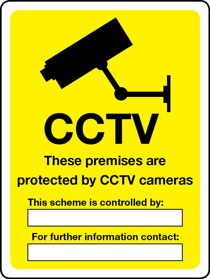 These premises are protected by CCTV cameras sign