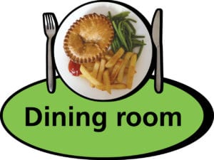 Dining Room Sign - 300 x 320mm - Stocksigns