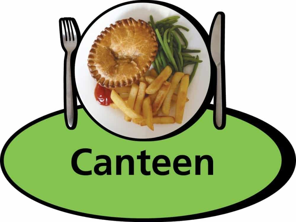 3D pictorial canteen sign