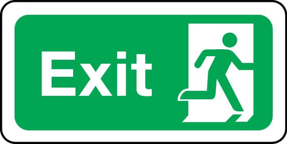 Exit sign (right)