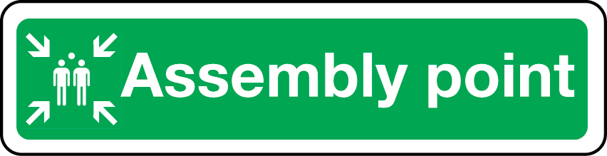 External assembly point sign small