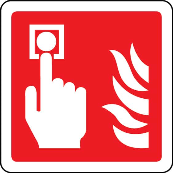 Fire alarm call point sign