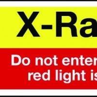 SmartSign Do Not Enter When Red Light Is Flashing Label - 7x10 Inch Laminated Vinyl Safety Sign