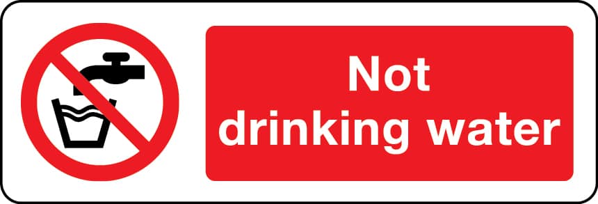 Not drinking water sign - Stocksigns