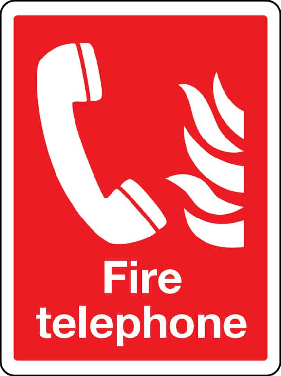 Fire telephone (large) sign