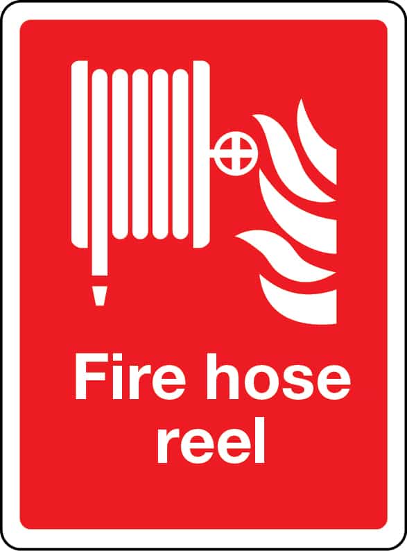 Fire hose reel sign