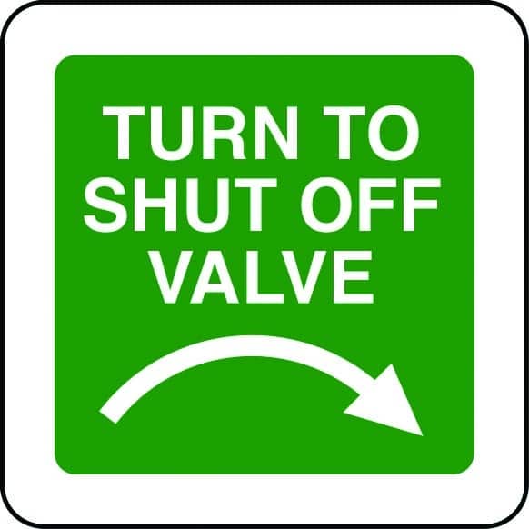 Turn to shut off valve