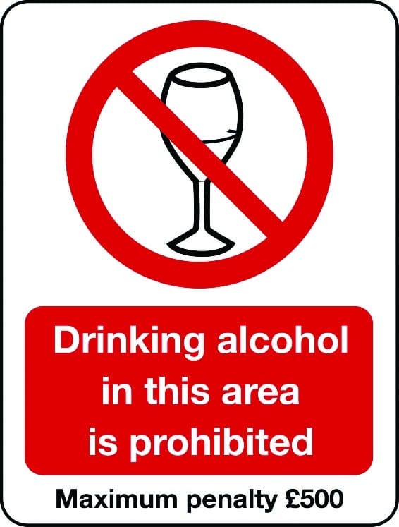 Alcohol Prohibition Signs