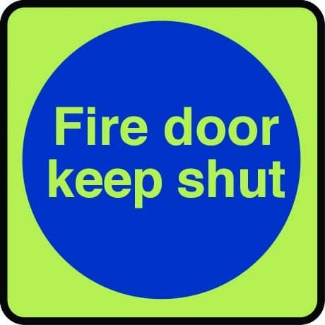 Fire door keep shut sign