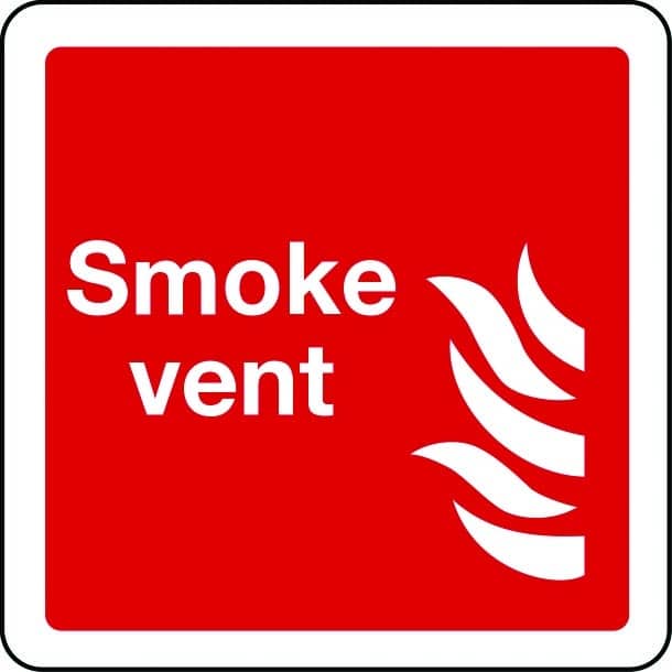 Smoke vent sign