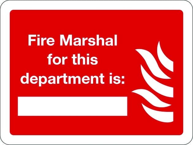 Fire marshal for this department is sign