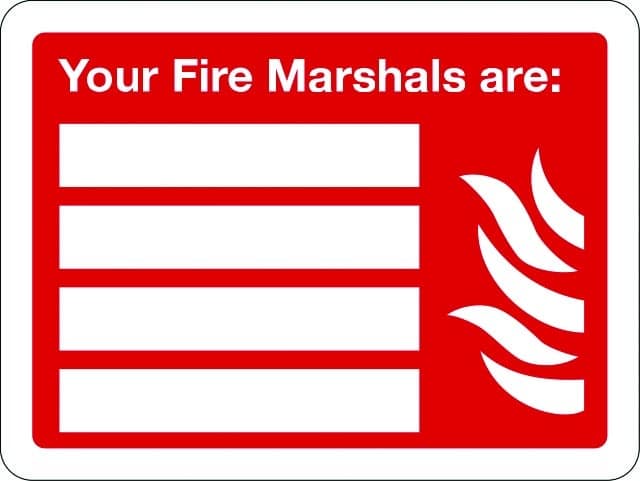 Your fire marshals are: sign