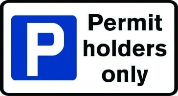 Permit holders only sign