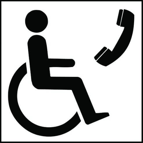 Disabled telephone sign