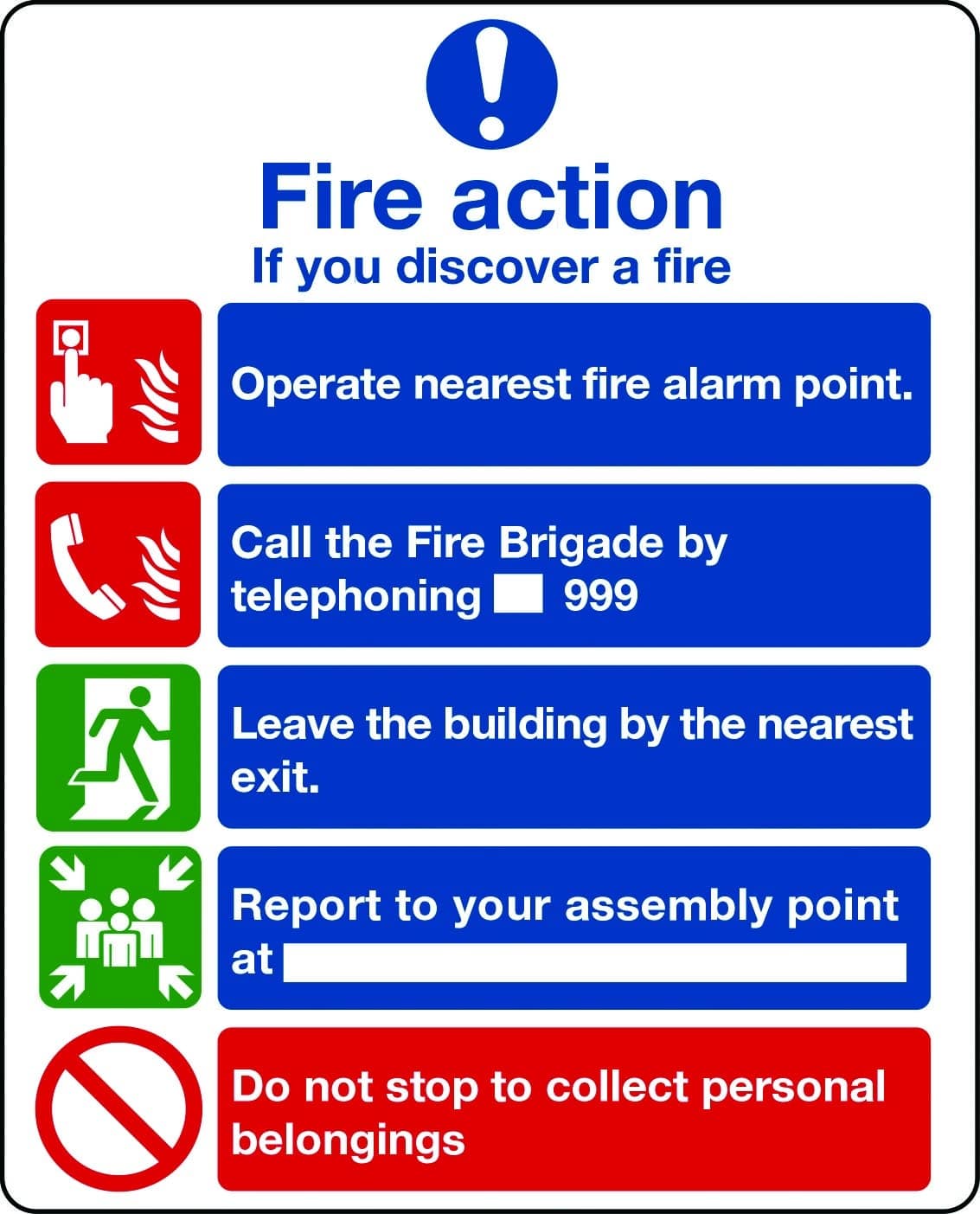 Fire action notice