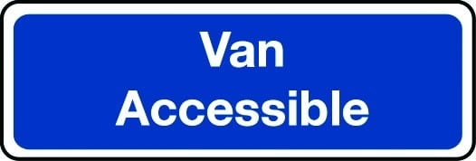 Van accessible sign