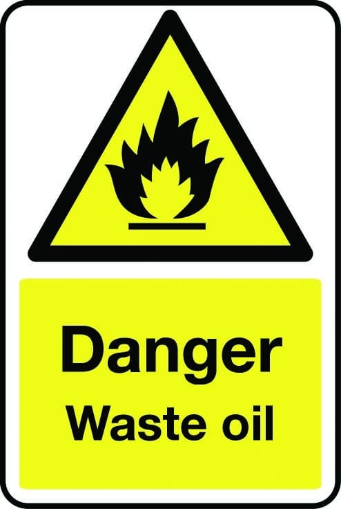 Danger waste oil