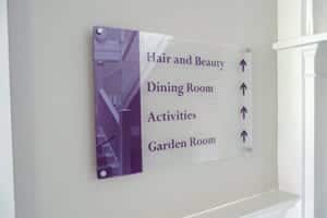 Anchor Care Home internal way finding acrylic sign