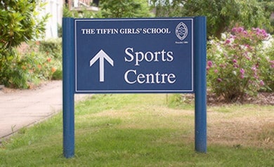 Outdoor Wayfinding Sign for Sports School Sign