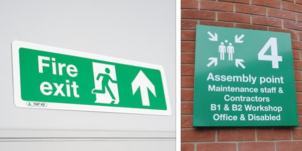 External Fire Safety Signs