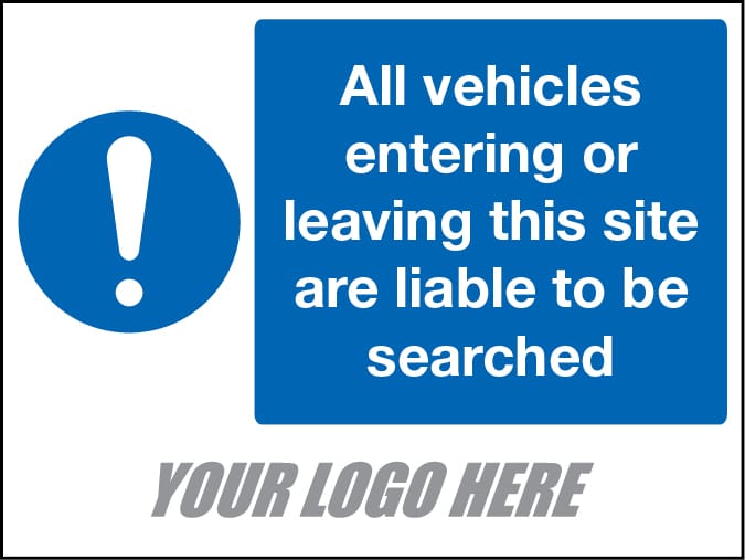 Vehicle Search Sign