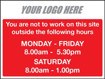 Site working hours - prohibited