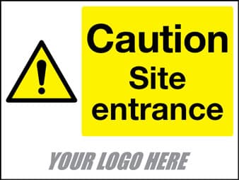 Caution site entrance