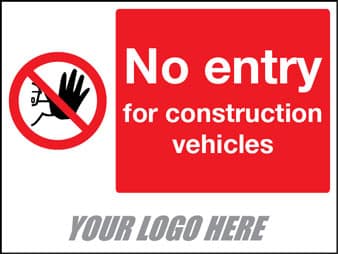 No entry construction vehicles