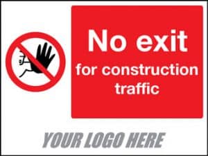 No Exit For Construction Traffic Sign - Stocksigns Construction ...