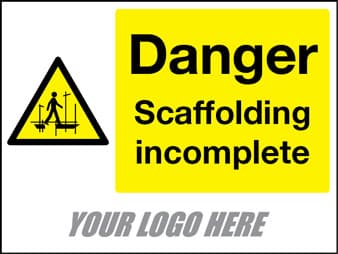 Danger Scaffolding Incomplete