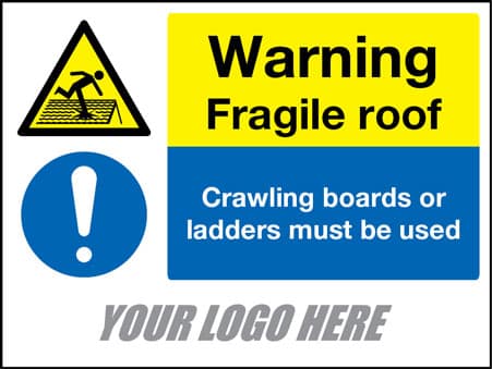 Warning fragile roof