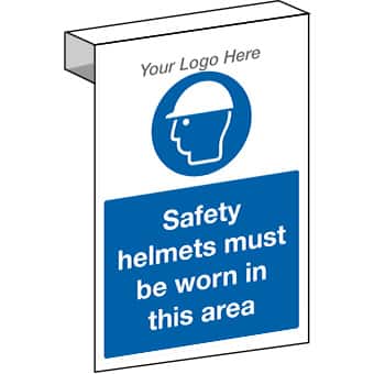 EE20103 Scaffolding safety helmets must be worn in this area. Construction site sign.