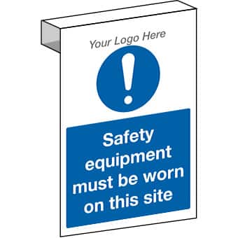 EE20108 Scaffolding Safety equipment must be worn construction site sign.