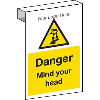 EE20120 Scaffolding. Danger mind your head construction sign.