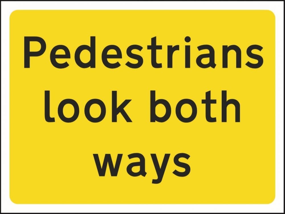 Pedestrians look both ways