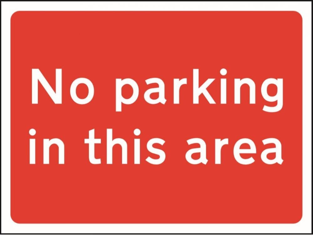 No parking in this area