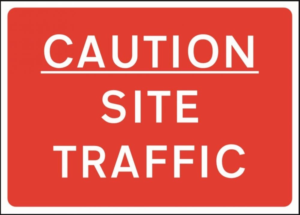 Caution site traffic