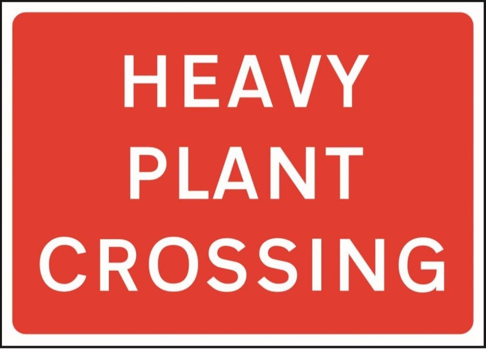 Heavy plant crossing