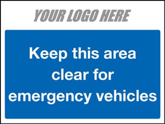 EE80133 Keep this area clear for emergency vehicles