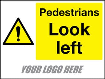 Pedestrians look left