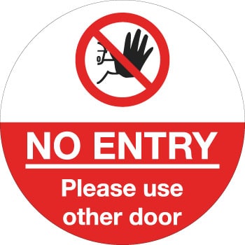 604734 No entry please use other door from Stocksigns Ltd Floor Vinyl