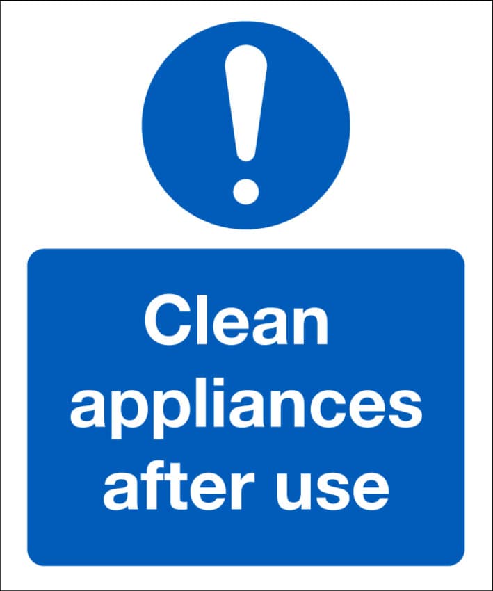 104685JK Clean appliances after use COVID-19